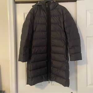 Moncler long hooded winter jacket